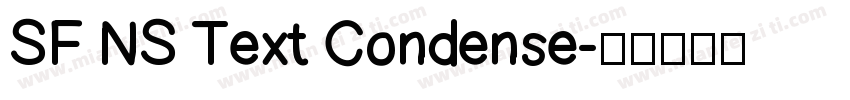 SF NS Text Condense字体转换